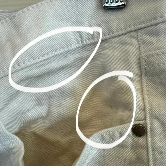 ๐ 6/$60, Michael Kors Parker Slim Fit Jeans, White, Size 32/32 - Picture 5 of 8